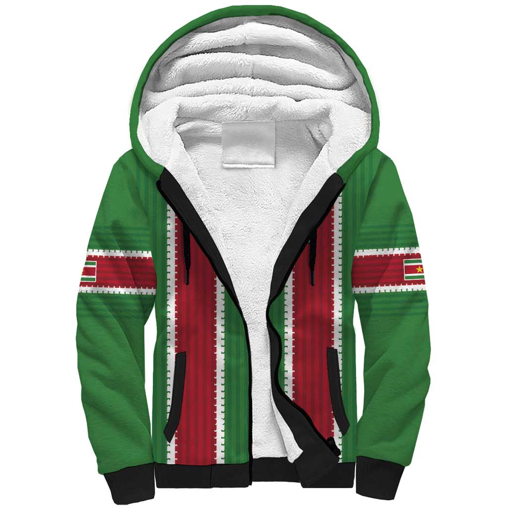 Custom Suriname Football Sherpa Hoodie 2025 Go Natio Flag Color