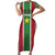 Custom Suriname Football Short Sleeve Bodycon Dress 2025 Go Natio Flag Color