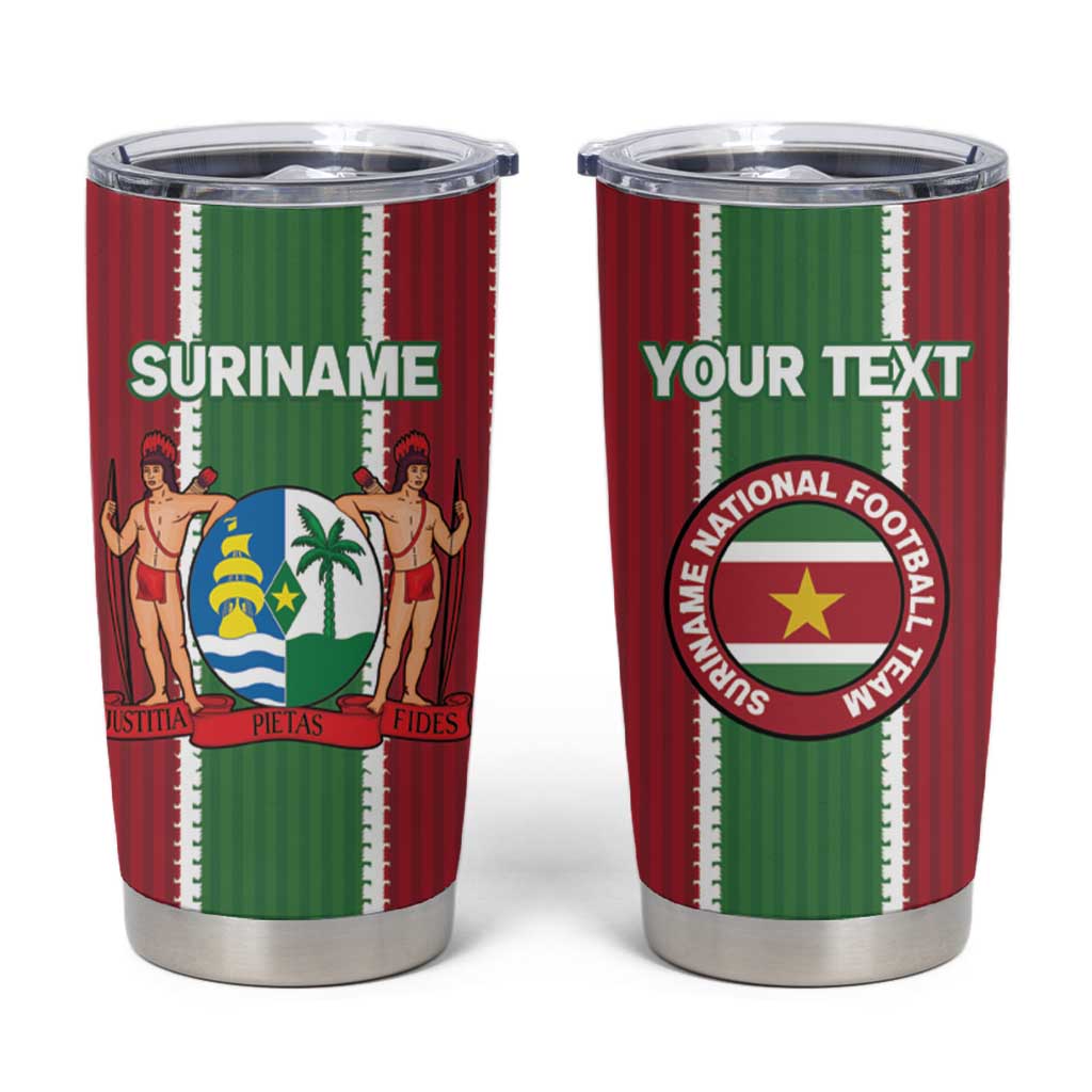 Custom Suriname Football Tumbler Cup 2025 Go Natio Flag Color