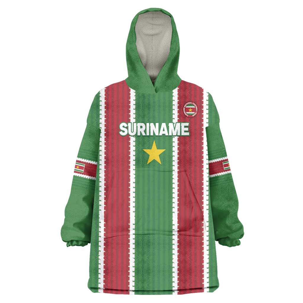 Custom Suriname Football Wearable Blanket Hoodie 2025 Go Natio Flag Color