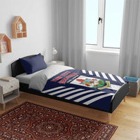 Custom Bermuda Football Bedding Set 2025 Go Gombey Warriors - Blue
