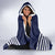 Custom Bermuda Football Hooded Blanket 2025 Go Gombey Warriors - Blue