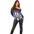 Custom Bermuda Football Off Shoulder Sweater 2025 Go Gombey Warriors - Blue