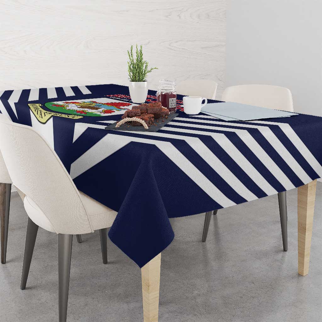 Custom Bermuda Football Tablecloth 2025 Go Gombey Warriors - Blue