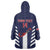 Custom Bermuda Football Wearable Blanket Hoodie 2025 Go Gombey Warriors - Blue