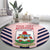 Custom Bermuda Football Round Carpet 2025 Go Gombey Warriors - Pink