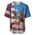 Personalised United States And Australia Baseball Jersey USA Eagle With Aussie Kangaroo - Wonder Print Shop