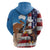 Personalised United States And Australia Hoodie USA Eagle With Aussie Kangaroo - Wonder Print Shop