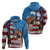 Personalised United States And Australia Hoodie USA Eagle With Aussie Kangaroo - Wonder Print Shop