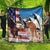 Personalised United States And Australia Quilt USA Eagle With Aussie Kangaroo