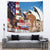 Personalised United States And Australia Tapestry USA Eagle With Aussie Kangaroo