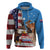 Personalised United States And Australia Zip Hoodie USA Eagle With Aussie Kangaroo - Wonder Print Shop