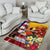 Personalised United States And Papua New Guinea Area Rug USA Eagle With PNG Bird Of Paradise