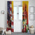 Personalised United States And Papua New Guinea Window Curtain USA Eagle With PNG Bird Of Paradise