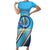 Personalised India Cricket Short Sleeve Bodycon Dress 2025 Men In Blue 3rd Champions Proud