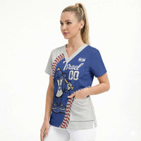 Israel 2026 Baseball Custom Scrub Top Go Champions Drip Style