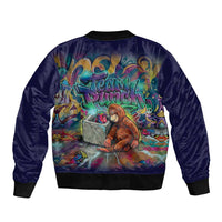 Team Punch The Monkey Bomber Jacket Baby Monkey Stay Strong Graffiti Style