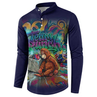 Team Punch The Monkey Button Sweatshirt Baby Monkey Stay Strong Graffiti Style