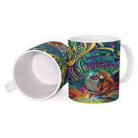 Team Punch The Monkey Ceramic Mug Baby Monkey Stay Strong Graffiti Style