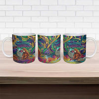 Team Punch The Monkey Ceramic Mug Baby Monkey Stay Strong Graffiti Style