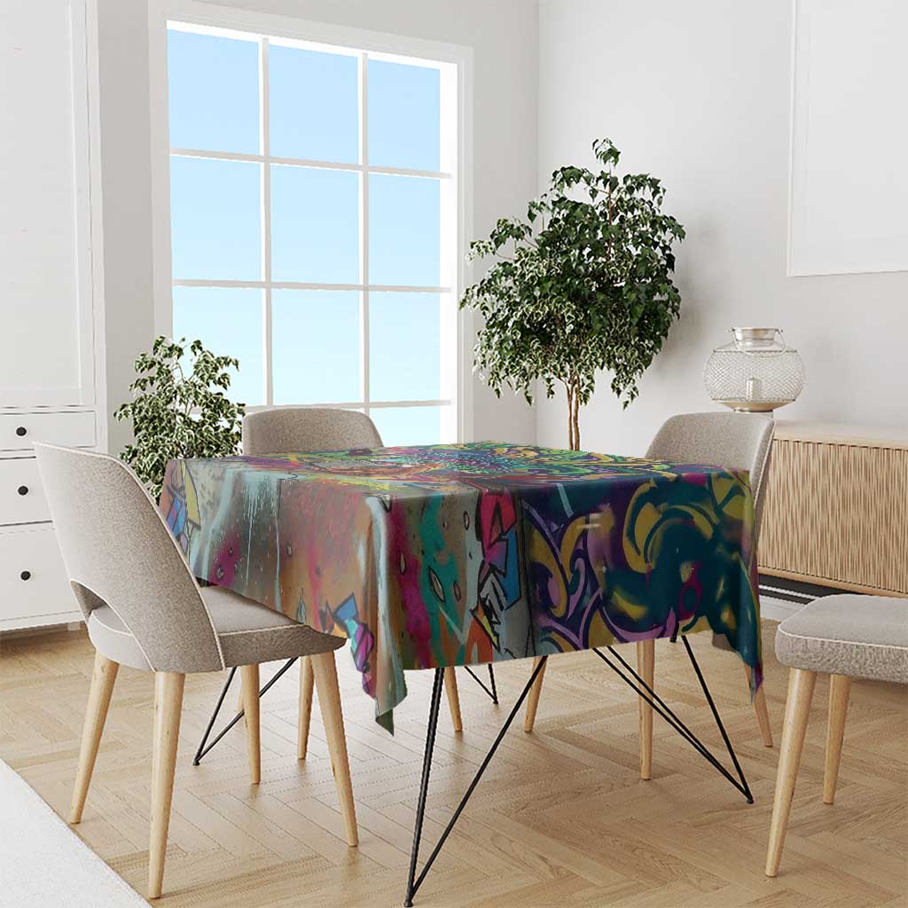 Team Punch The Monkey Tablecloth Baby Monkey Stay Strong Graffiti Style