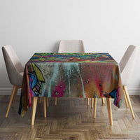 Team Punch The Monkey Tablecloth Baby Monkey Stay Strong Graffiti Style