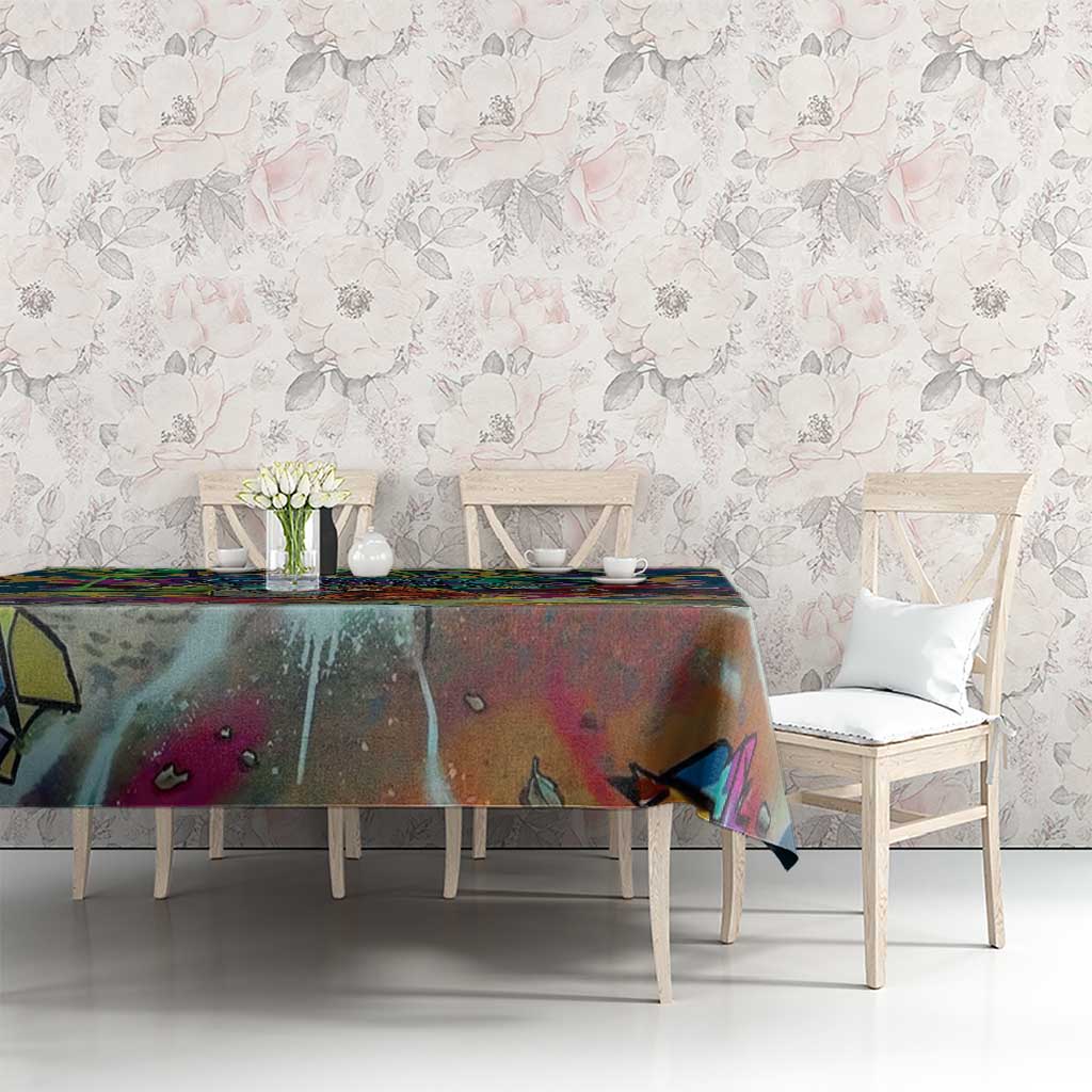 Team Punch The Monkey Tablecloth Baby Monkey Stay Strong Graffiti Style