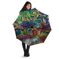 Team Punch The Monkey Umbrella Baby Monkey Stay Strong Graffiti Style