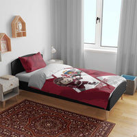 Latvia Hockey Custom Bedding Set Hedgehog Par Latviju!