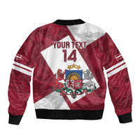 Latvia Hockey Custom Bomber Jacket Hedgehog Par Latviju!