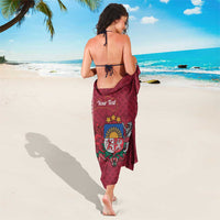 Personalised Latvia Sarong Latvijas Republika Folk Pattern