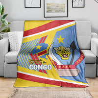 DR Congo Independence Day Blanket Congo-Kinshasa Coat Of Arms Style