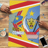 DR Congo Independence Day Puzzle Congo-Kinshasa Coat Of Arms Style