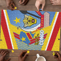 DR Congo Independence Day Puzzle Congo-Kinshasa Coat Of Arms Style