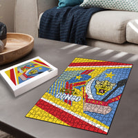 DR Congo Independence Day Puzzle Congo-Kinshasa Coat Of Arms Style