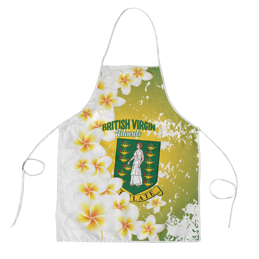 British Virgin Islands Day Apron Vigilate Plumeria Alba Coat Of Arms