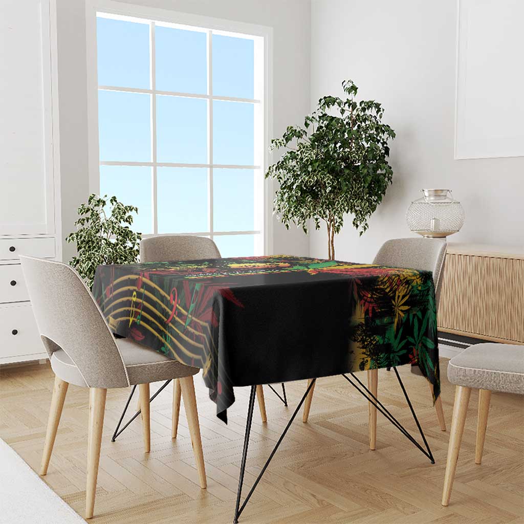 King Of Reggae Legend Bob Tablecloth Rasta Cannabis - Wonder Print Shop