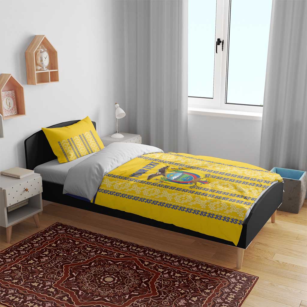 Custom Ecuador Football Bedding Set 2025 Come On La Tricolor - Wonder Print Shop