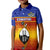 Eswatini Independence Day Kid Polo Shirt Swaziland Nguni Shield Gradient African Pattern - Wonder Print Shop