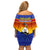 Eswatini Independence Day Off Shoulder Short Dress Swaziland Nguni Shield Gradient African Pattern - Wonder Print Shop