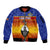 Eswatini Independence Day Sleeve Zip Bomber Jacket Swaziland Nguni Shield Gradient African Pattern - Wonder Print Shop