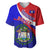 Belize Independence Day Baseball Jersey Coat Of Arms Curve Style - Wonder Print Shop