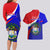 Belize Independence Day Couples Matching Long Sleeve Bodycon Dress and Hawaiian Shirt Coat Of Arms Curve Style - Wonder Print Shop