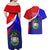 Belize Independence Day Couples Matching Off Shoulder Maxi Dress and Hawaiian Shirt Coat Of Arms Curve Style - Wonder Print Shop