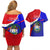 Belize Independence Day Couples Matching Off Shoulder Short Dress and Hawaiian Shirt Coat Of Arms Curve Style - Wonder Print Shop