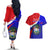 Belize Independence Day Couples Matching Off The Shoulder Long Sleeve Dress and Hawaiian Shirt Coat Of Arms Curve Style - Wonder Print Shop