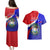 Belize Independence Day Couples Matching Puletasi Dress and Hawaiian Shirt Coat Of Arms Curve Style - Wonder Print Shop