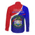 Belize Independence Day Long Sleeve Button Shirt Coat Of Arms Curve Style - Wonder Print Shop