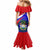 Belize Independence Day Mermaid Dress Coat Of Arms Curve Style - Wonder Print Shop