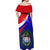 Belize Independence Day Off Shoulder Maxi Dress Coat Of Arms Curve Style - Wonder Print Shop